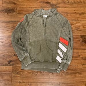 Peloton Olive Green and Red Sweatshirt
